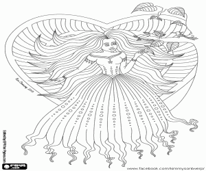 The fairy of vegetation coloring page