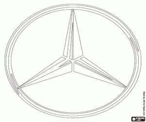 The famous Mercedes star coloring page
