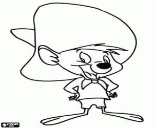 The famous mouse Speedy Gonzales coloring page