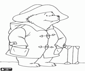 The famous Paddington Bear coloring page