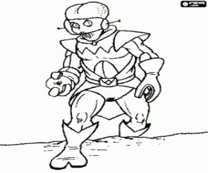 A fantastic being of science fiction coloring page