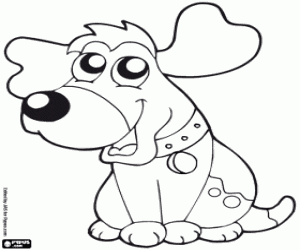 Farm dog coloring page