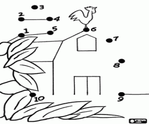 A farm to draw coloring page