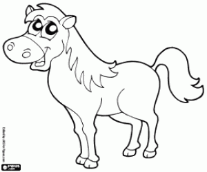 Farm horse coloring page