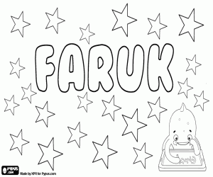 Faruk, variant of Faruq coloring page