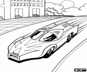 A fast car from Hot Wheels coloring page