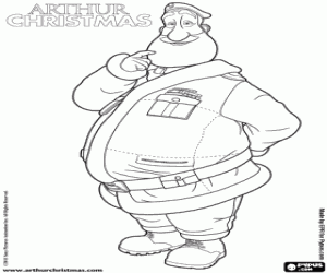 The father of Arthur Christmas coloring page