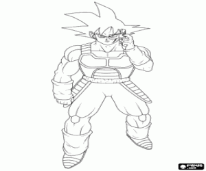 The father of Goku, Bardock coloring page