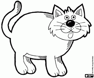 The fatty cat coloring page