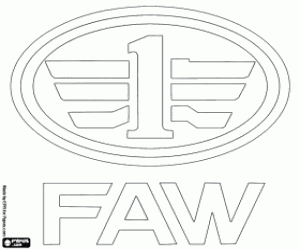 FAW Car Company logo coloring page