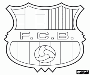 FC Barcelona badge coloring page