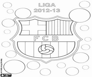 FC Barcelona, champion 2012-2013 coloring page