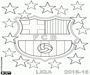 FC Barcelona, champion 2015-2016 coloring page