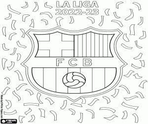 FC Barcelona, champion 2022-2023 coloring page