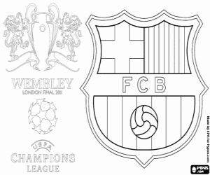 FC Barcelona, Champions 2011 coloring page