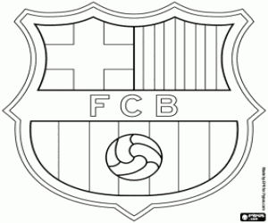 FC Barcelona emblem coloring page