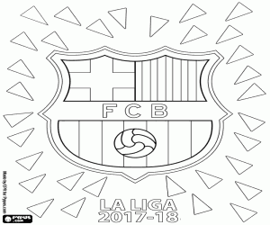 FC Barcelona, La Liga 2017-2018 coloring page
