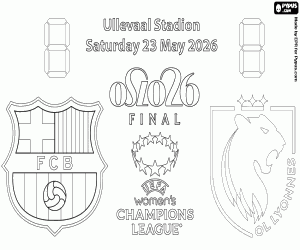 FC Barcelona-OL Lyonnes, final 2026 coloring page