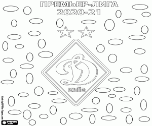 FC Dynamo Kyiv, champion 2020-2021 coloring page