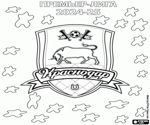 FC Krasnodar, Premier League 2024-25 coloring page