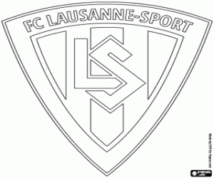 FC Lausanne-Sport shield coloring page