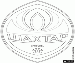 FC Shaktar Donetsk badge coloring page