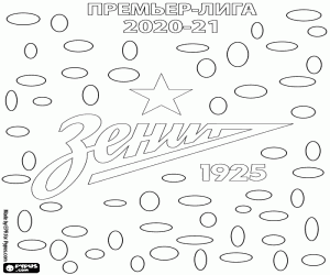 FC Zenit, champion 2020-2021 coloring page