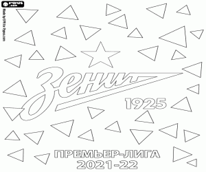 FC Zenit, champion 2021-2022 coloring page