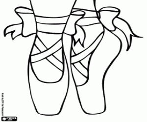 The feet of a dancer coloring page