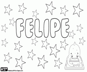 Felipe, spanish and portuguese name coloring page