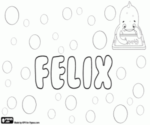 Felix, name in many countries coloring page