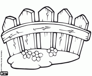 Fence coloring page