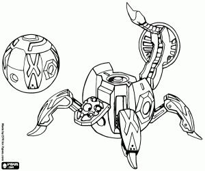 Fencer, a Bakugan sphere coloring page