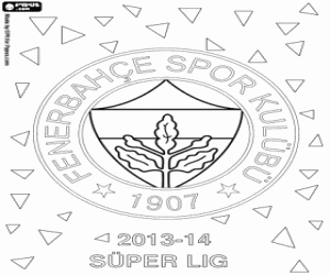 Fenerbahce, champion 2013-2014 coloring page