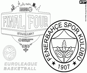 Fenerbahce, champion EuroLeague 2017 coloring page