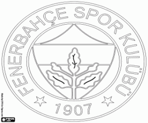Fenerbahce logo coloring page