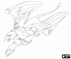 Fenision, ancient guardian of Air coloring page
