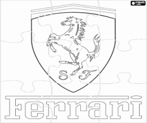 Ferrari  puzzle coloring page