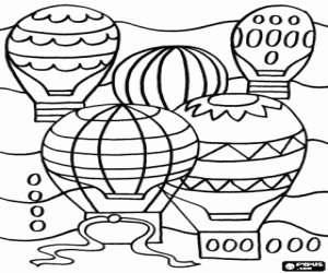 Festival of air balloons coloring page