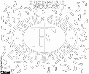 Feyenoord, champion 2022-2023 coloring page