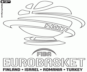 FIBA EuroBasket 2017, the logo coloring page