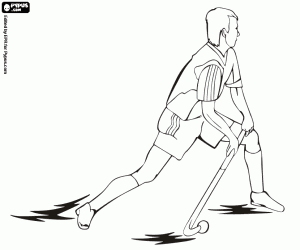 Field hockey in Olympics coloring page
