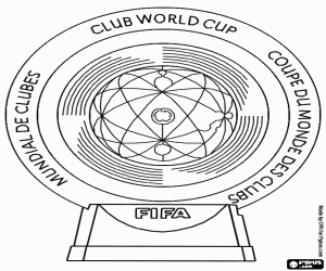 FIFA Club World Cup Trophy coloring page