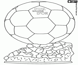 The FIFA Golden Ball trophy coloring page