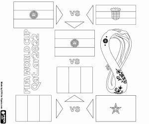 FIFA Qatar 2022 World Cup Final phase coloring page