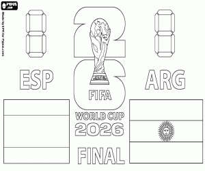 FIFA World Cup 2026 Final coloring page