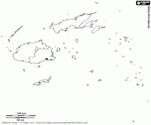 Fiji map coloring page