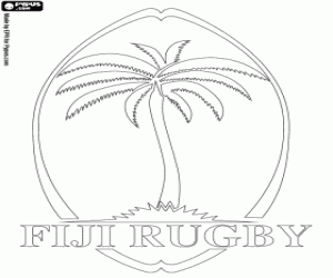 Fiji rugby team logo coloring page