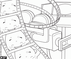 Film frames with Pypus coloring page