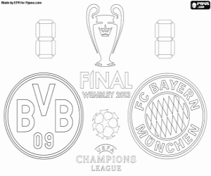 Final Champions League 2012-2013 coloring page